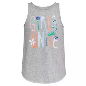 Adidas Big Girls Unite Scoop Neck Tank Top Gray Size Large 14 NWT